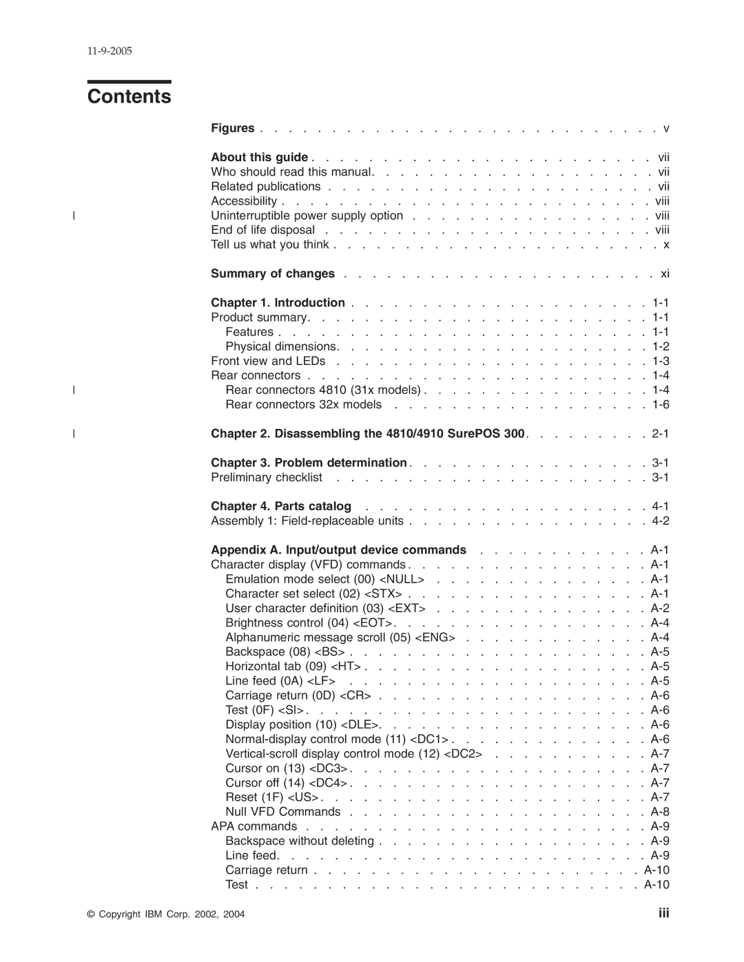 IBM 32x, W2H, 31x manual Contents 