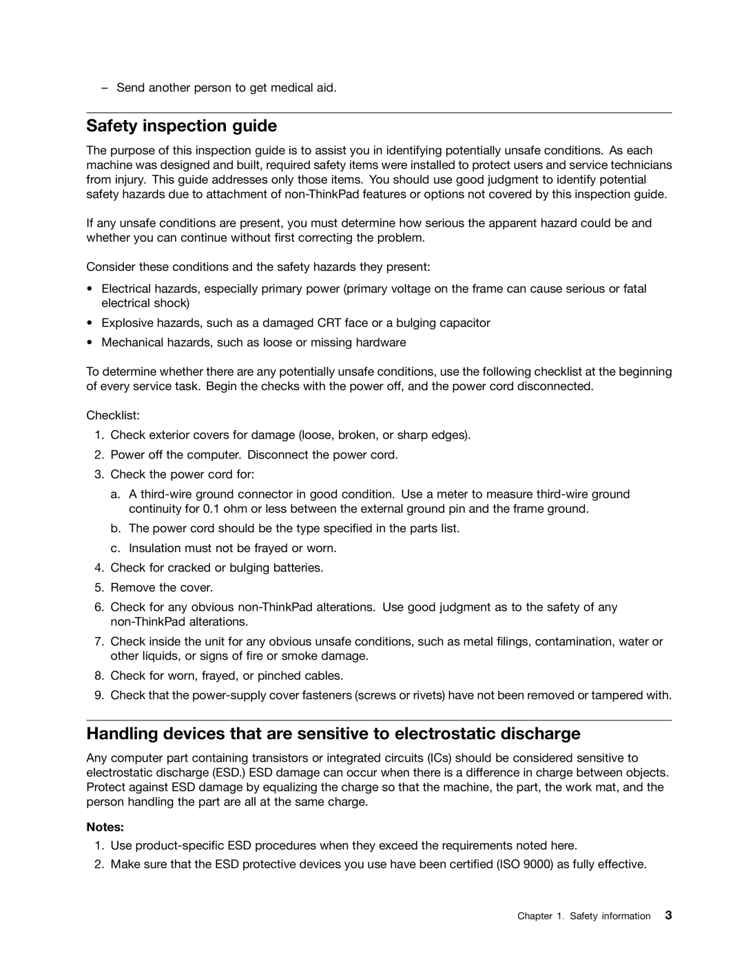 IBM T520I, W520 manual Safety inspection guide 