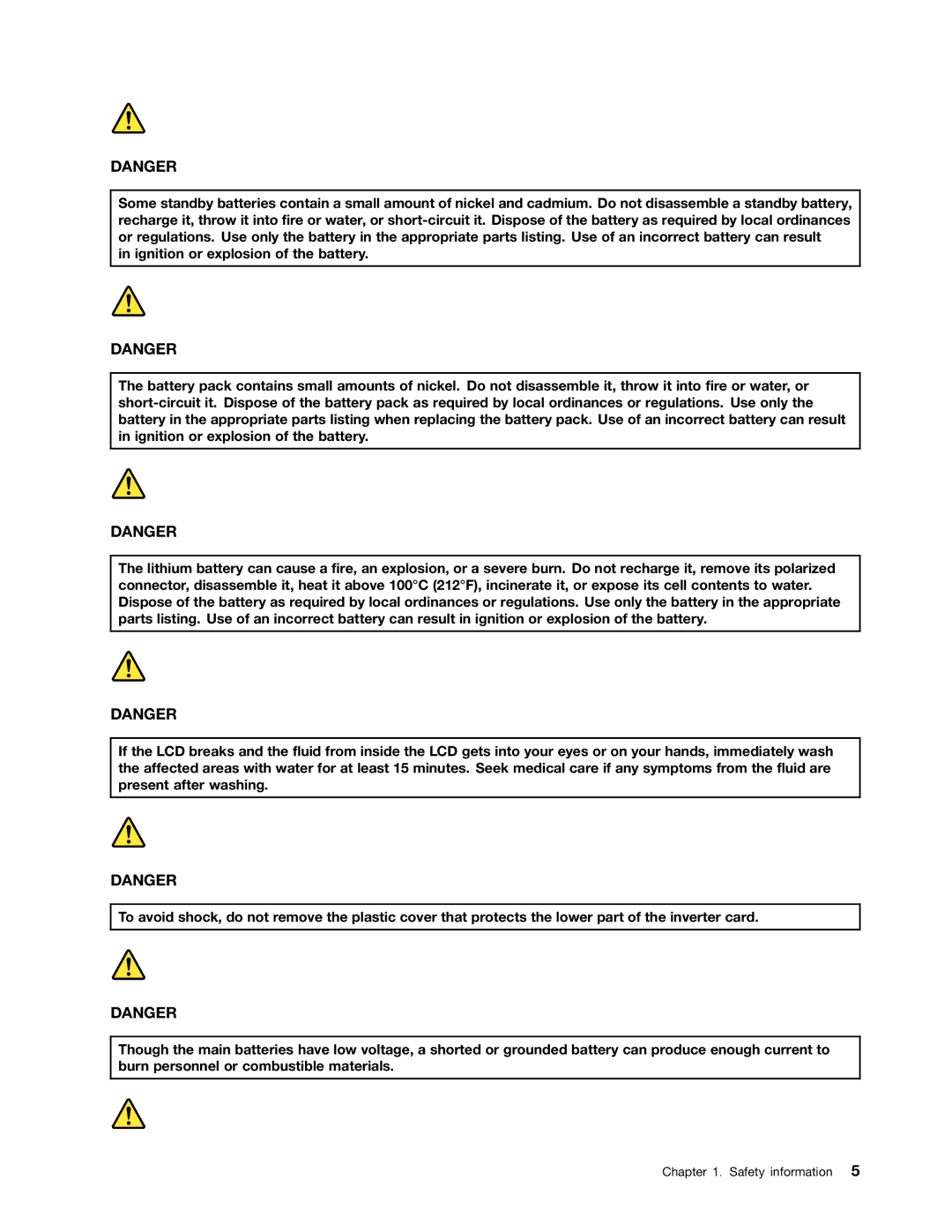 IBM T520I, W520 manual Safety information 