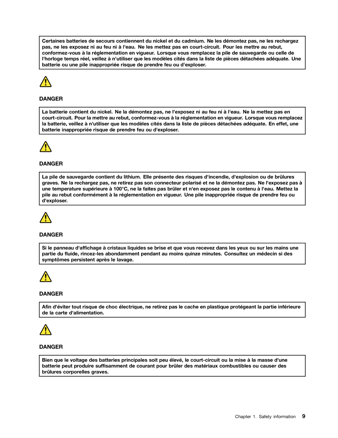 IBM T520I, W520 manual Safety information 