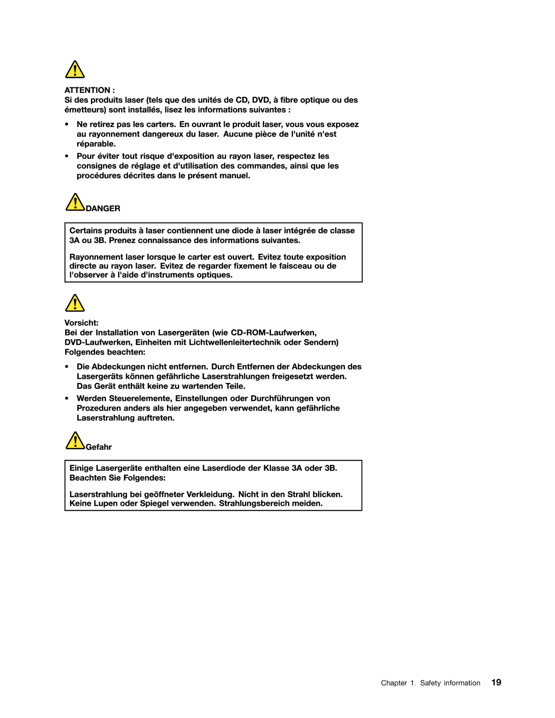 IBM T520I, W520 manual Safety information 