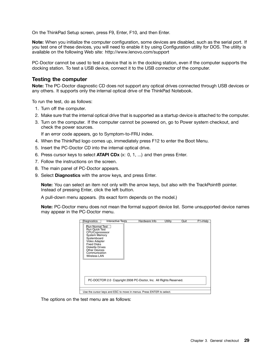 IBM T520I, W520 manual Testing the computer 