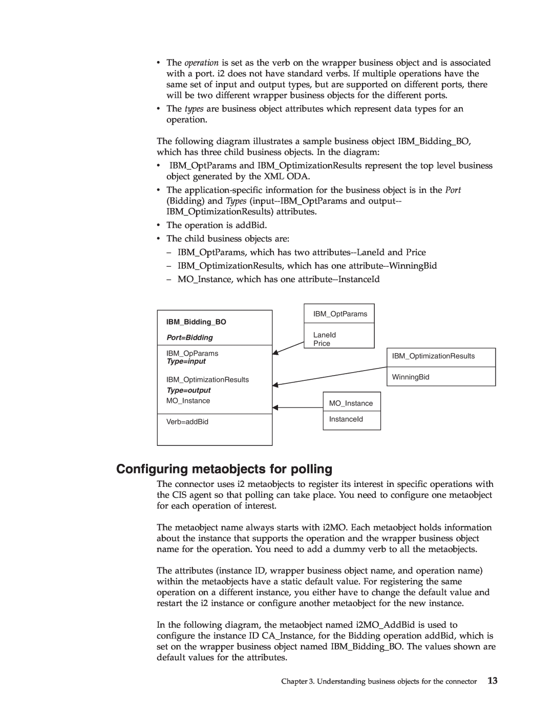IBM WebSphere Business Integration Adapter manual Configuring metaobjects for polling 