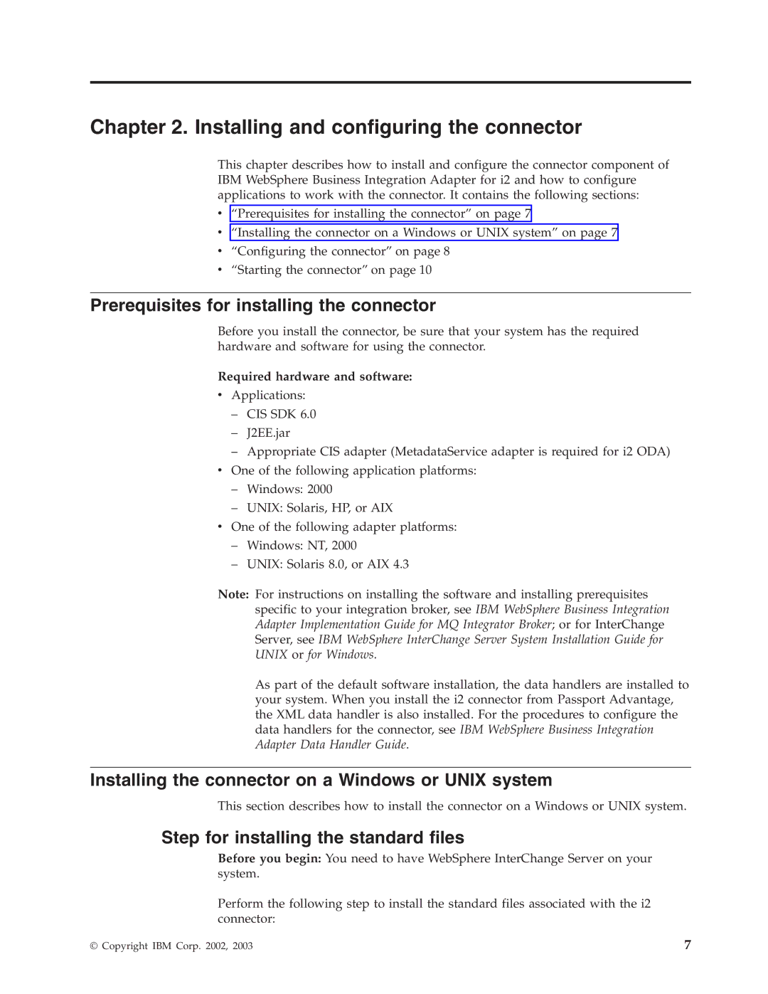 IBM WebSphere Business Integration Adapter manual Installing and configuring the connector 