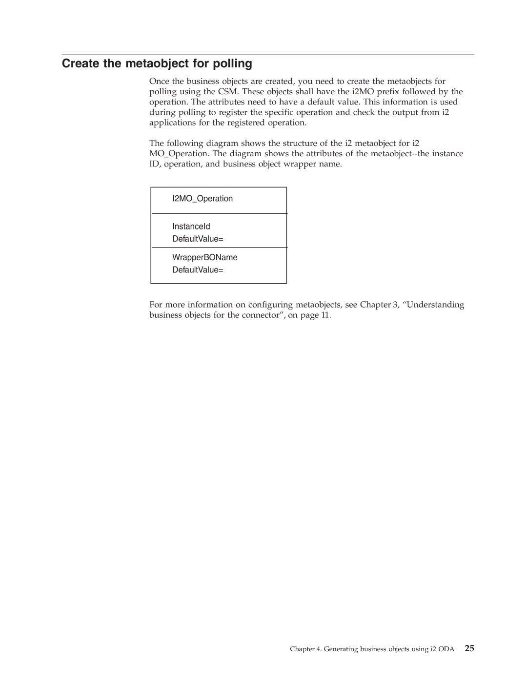 IBM WebSphere Business Integration Adapter manual Create the metaobject for polling 