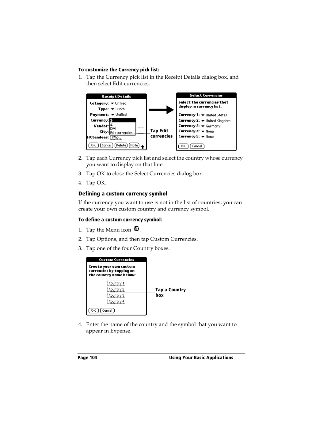 IBM WORKPADC3 manual Defining a custom currency symbol 