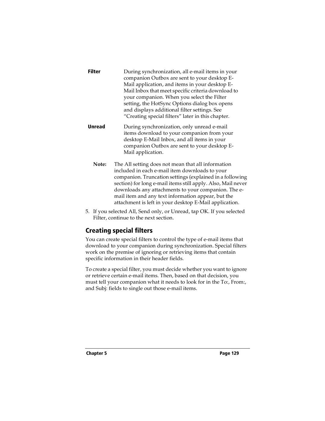 IBM WORKPADC3 manual Creating special filters, Filter, Unread 