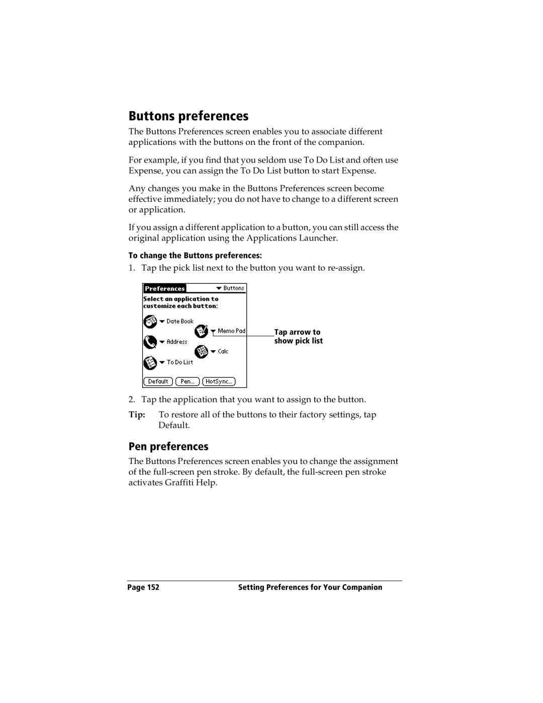 IBM WORKPADC3 manual Buttons preferences, Pen preferences 