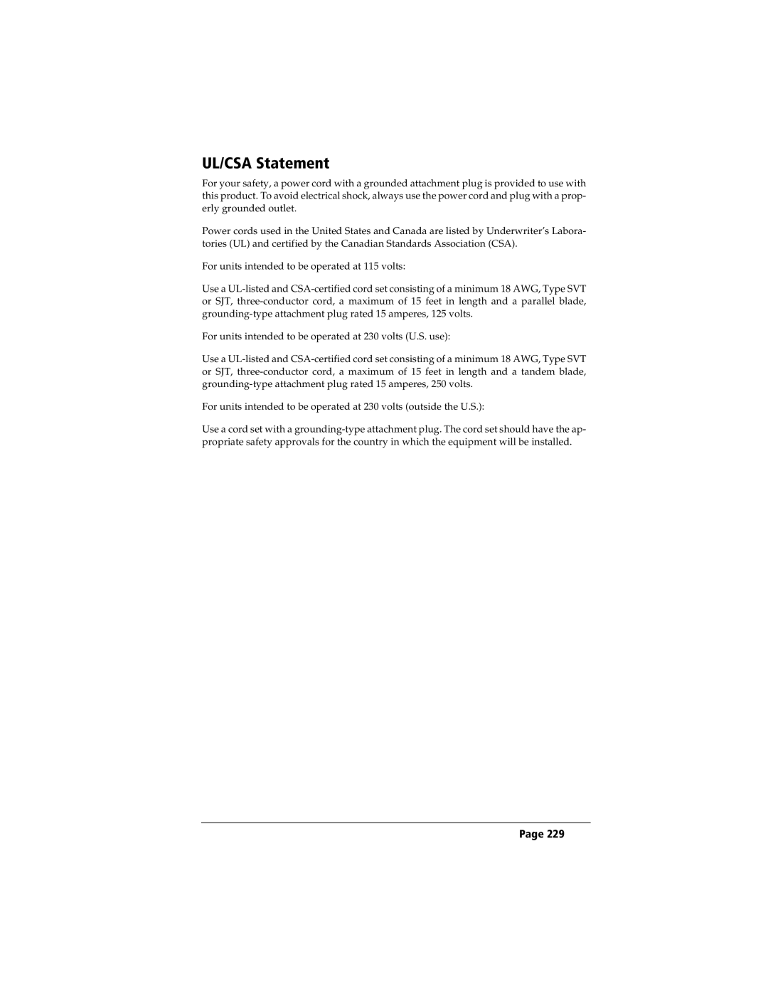 IBM WORKPADC3 manual UL/CSA Statement 