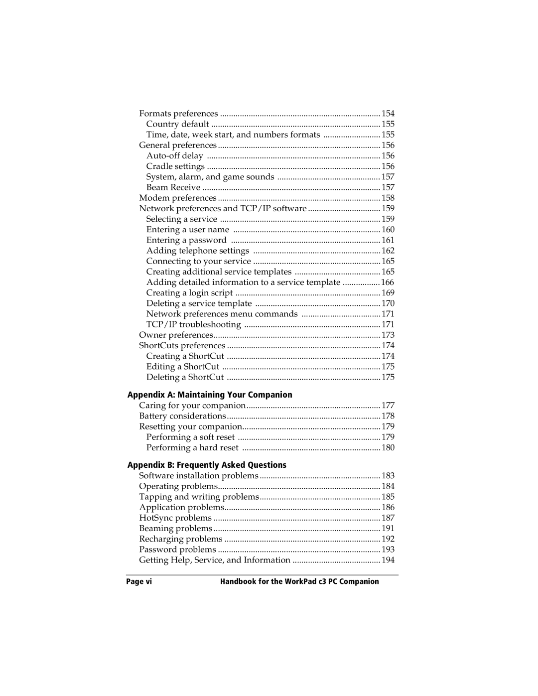 IBM WORKPADC3 manual Appendix a Maintaining Your Companion, Appendix B Frequently Asked Questions 