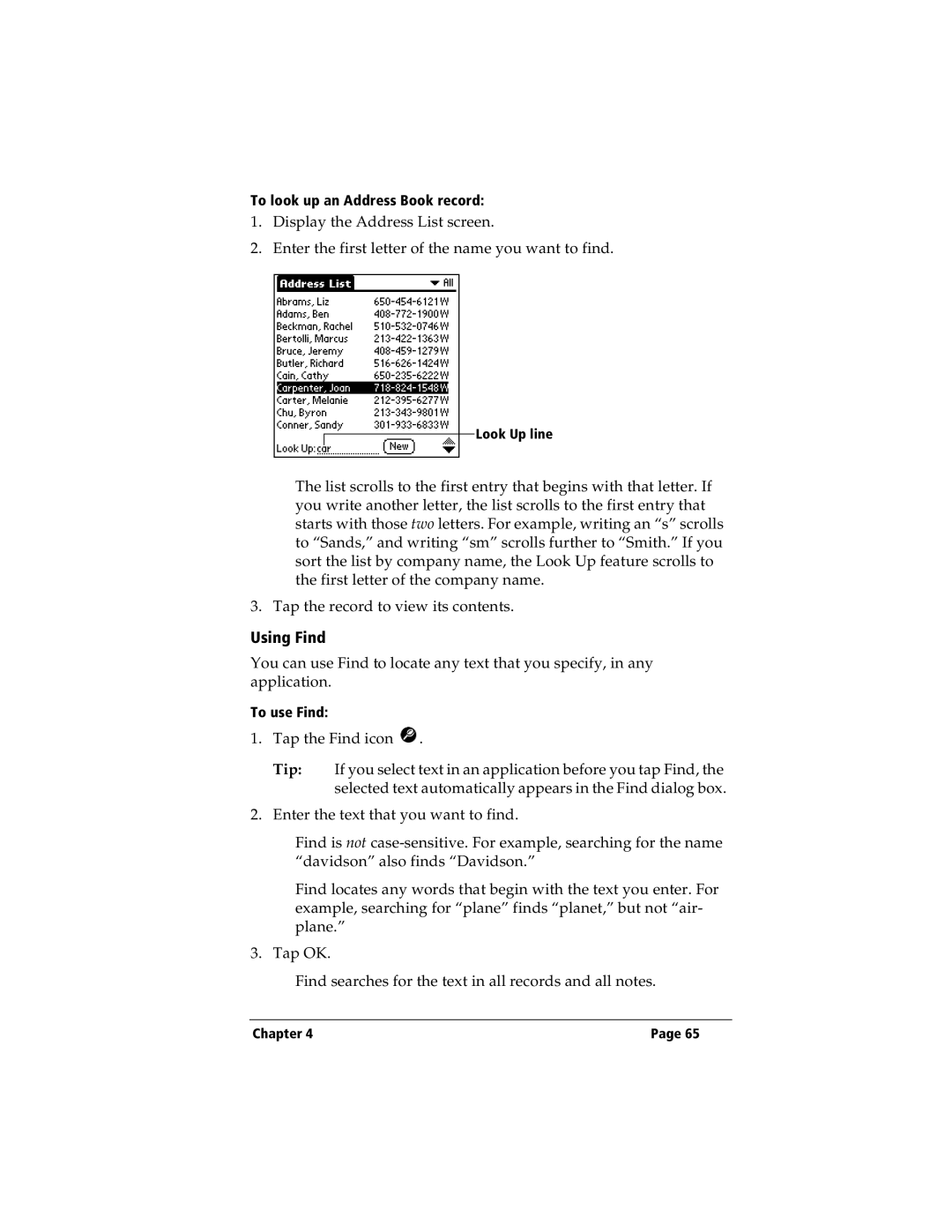 IBM WORKPADC3 manual Using Find 