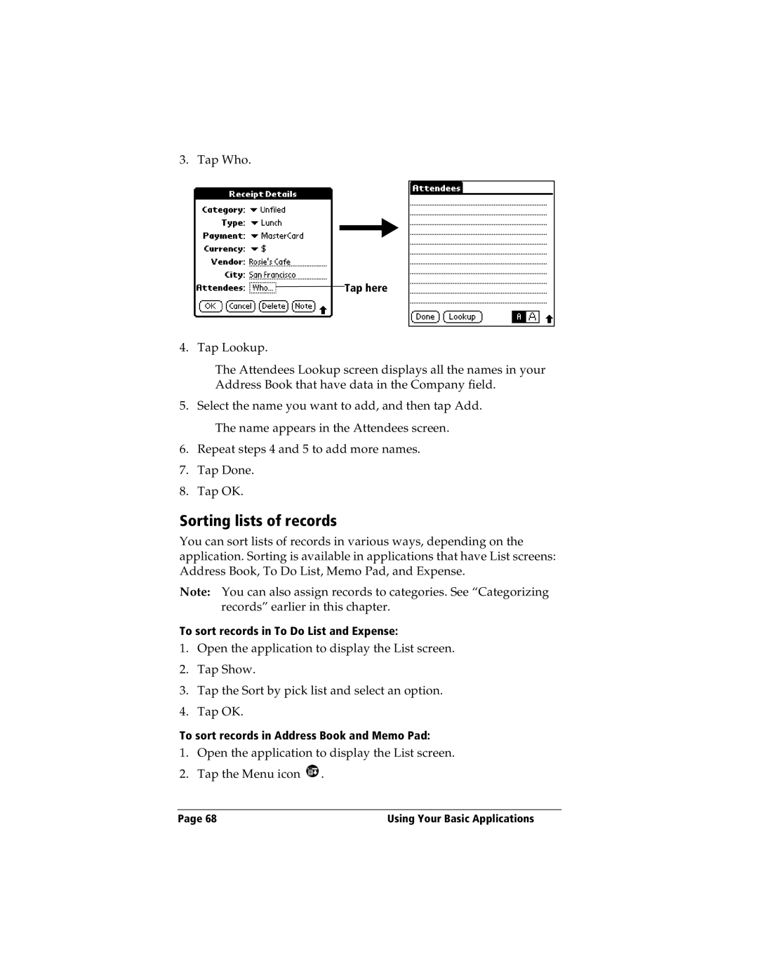 IBM WORKPADC3 manual Sorting lists of records 