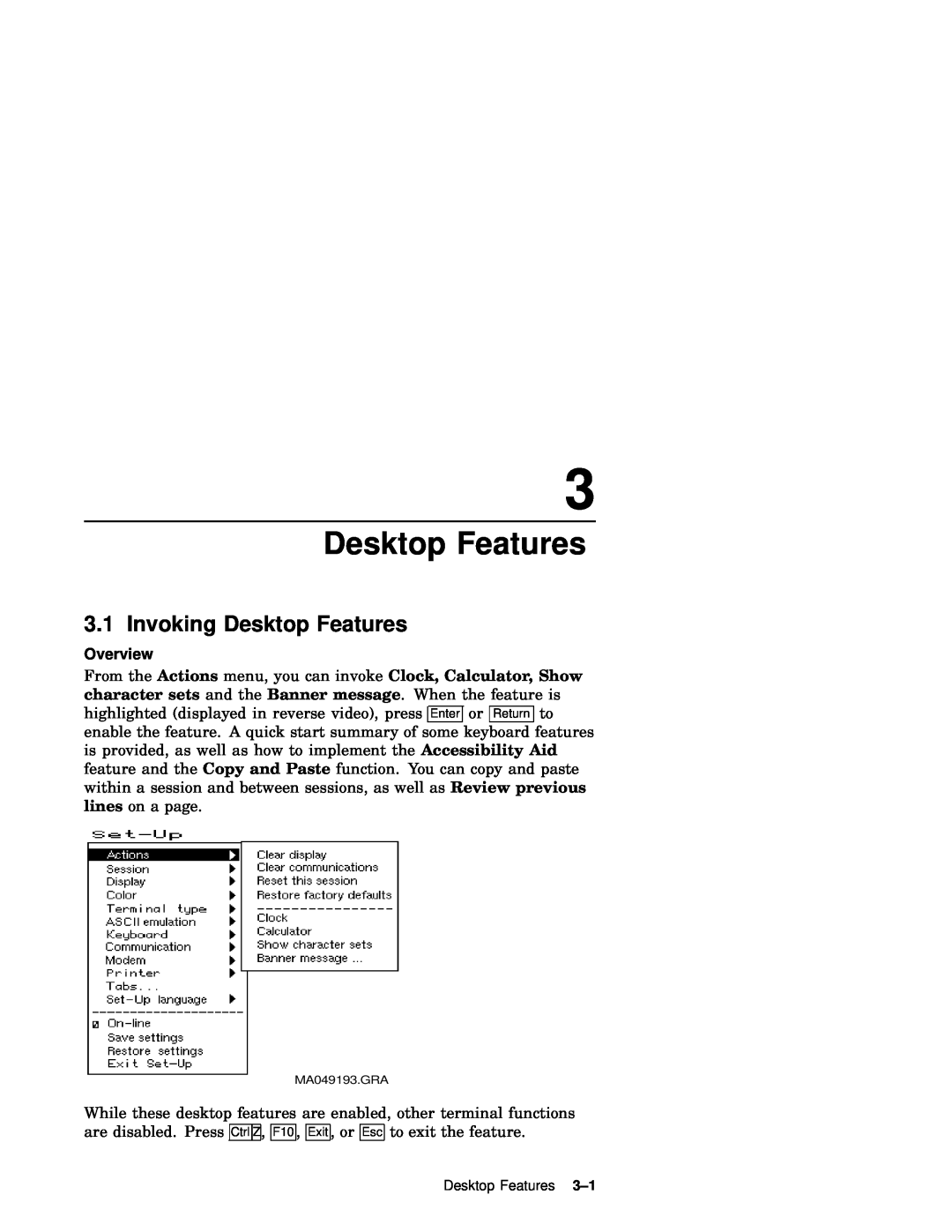 IBM WS525 manual Invoking Desktop Features, Overview 
