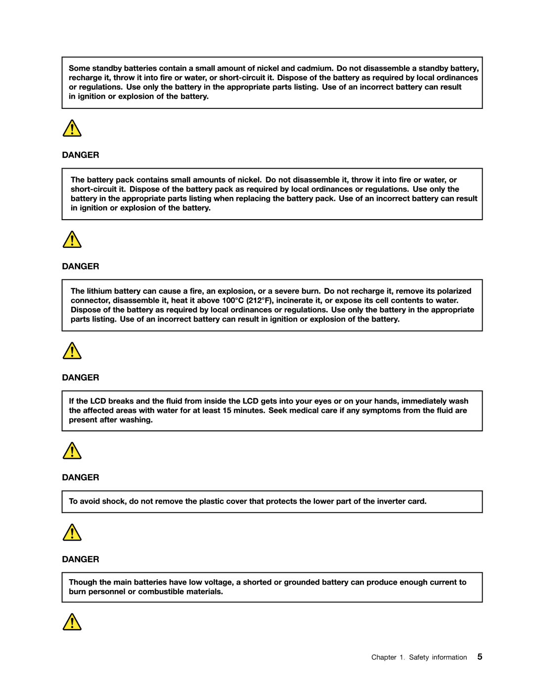 IBM X121E manual Safety information 