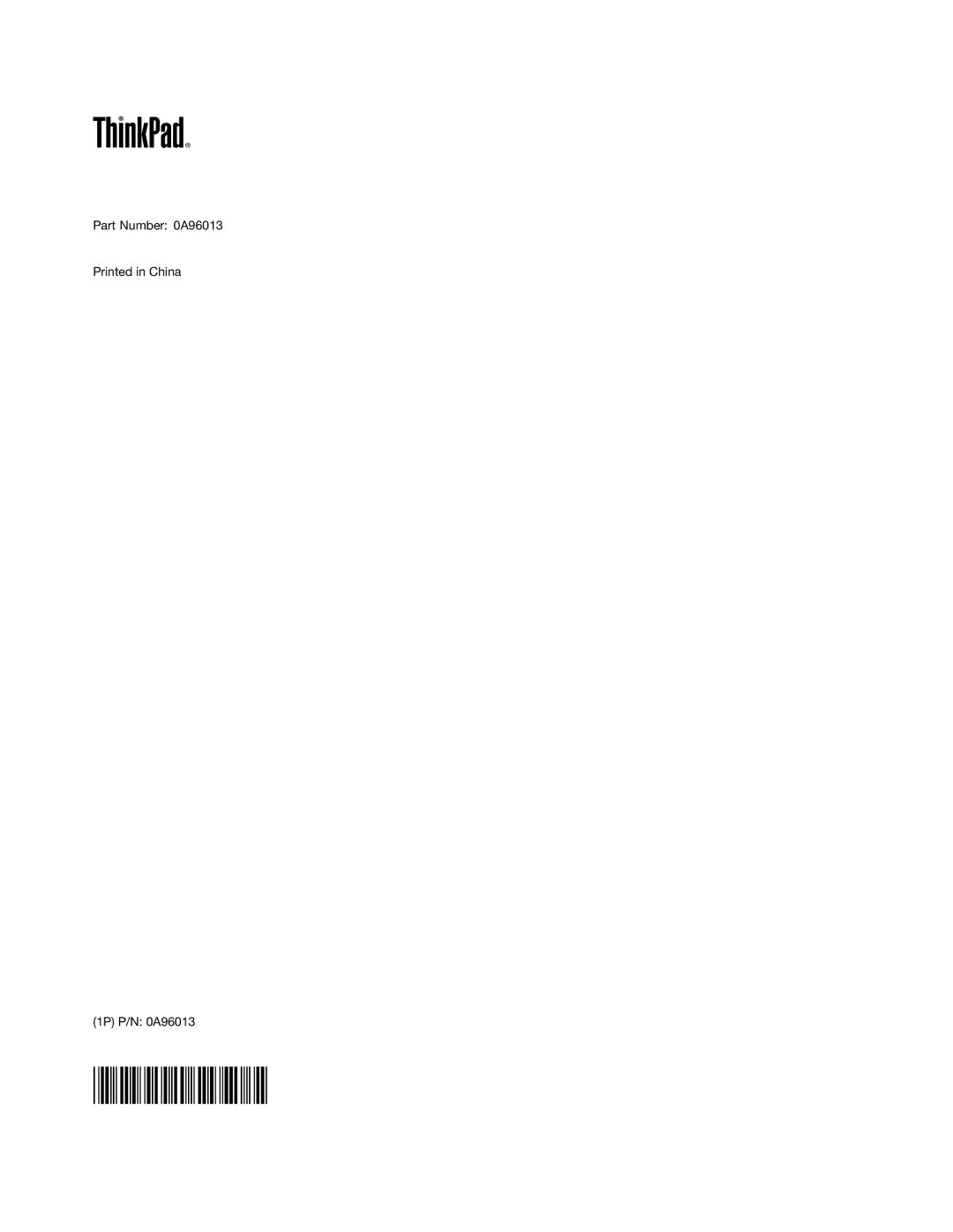 IBM X121E manual 0A96013 