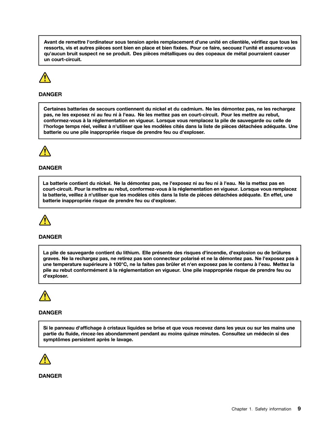 IBM X121E manual Safety information 