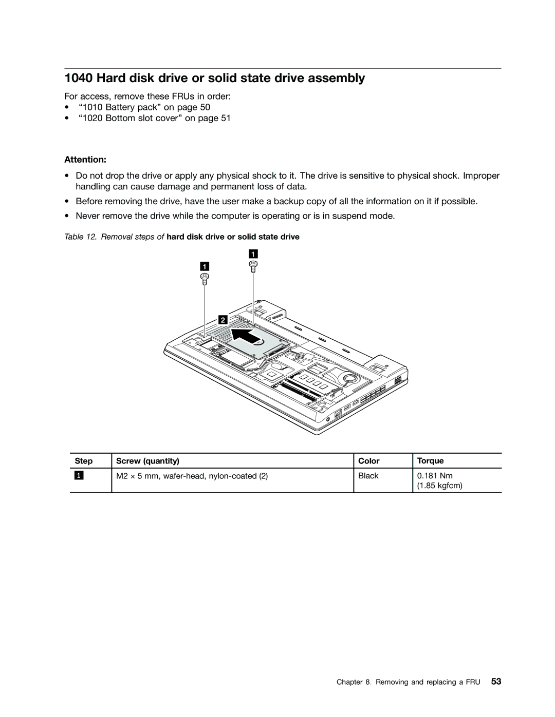 IBM X121E manual Hard disk drive or solid state drive assembly 