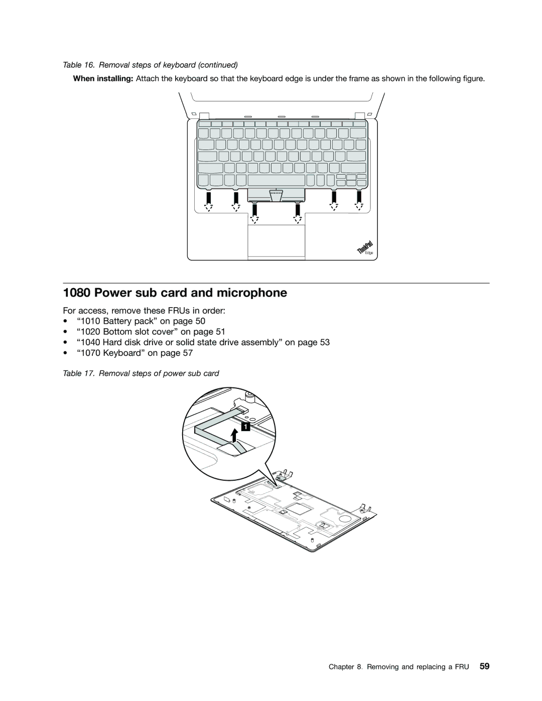 IBM X121E manual Power sub card and microphone 