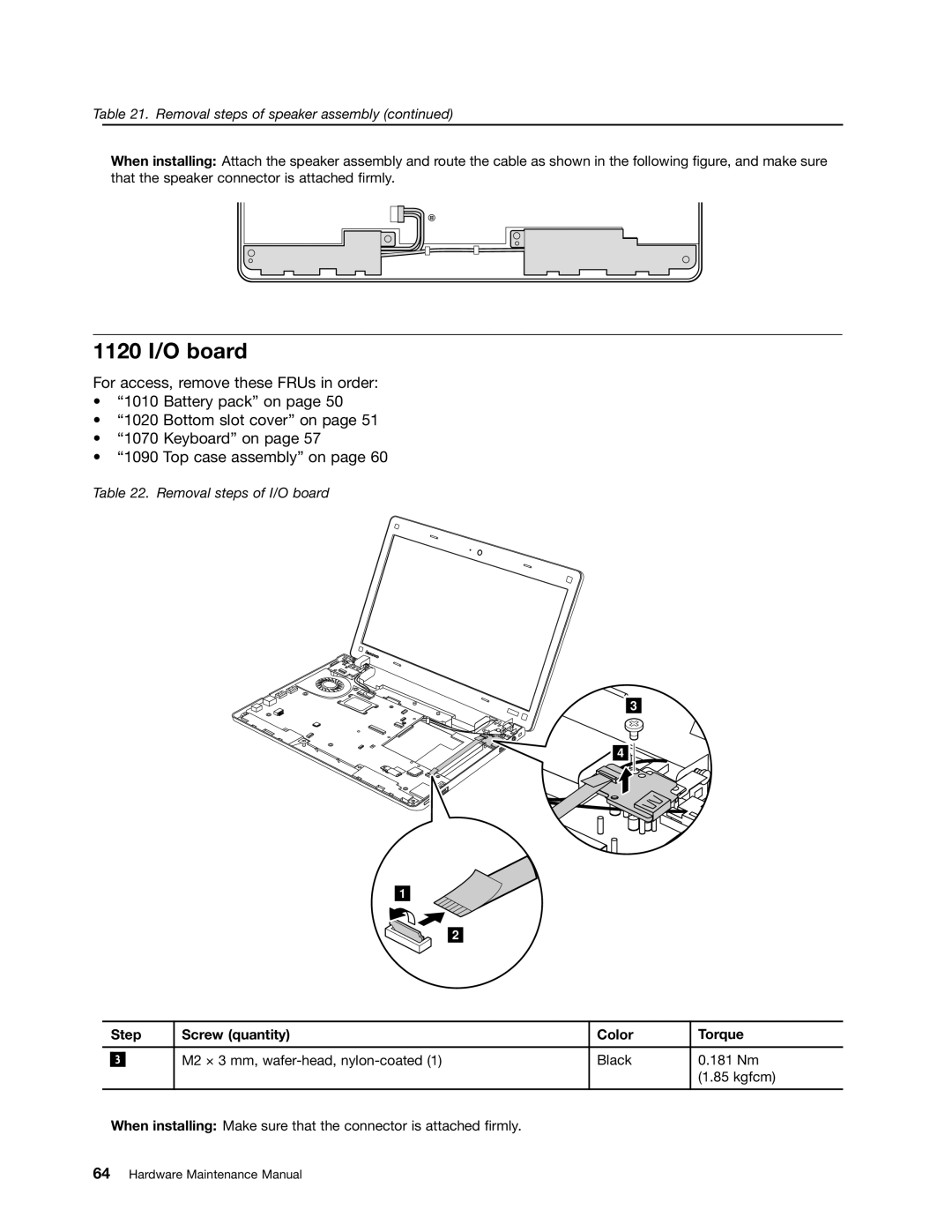 IBM X121E manual 1120 I/O board 