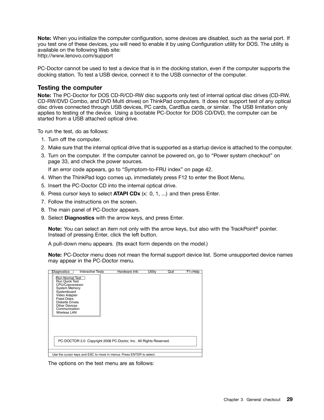 IBM X220I manual Testing the computer 