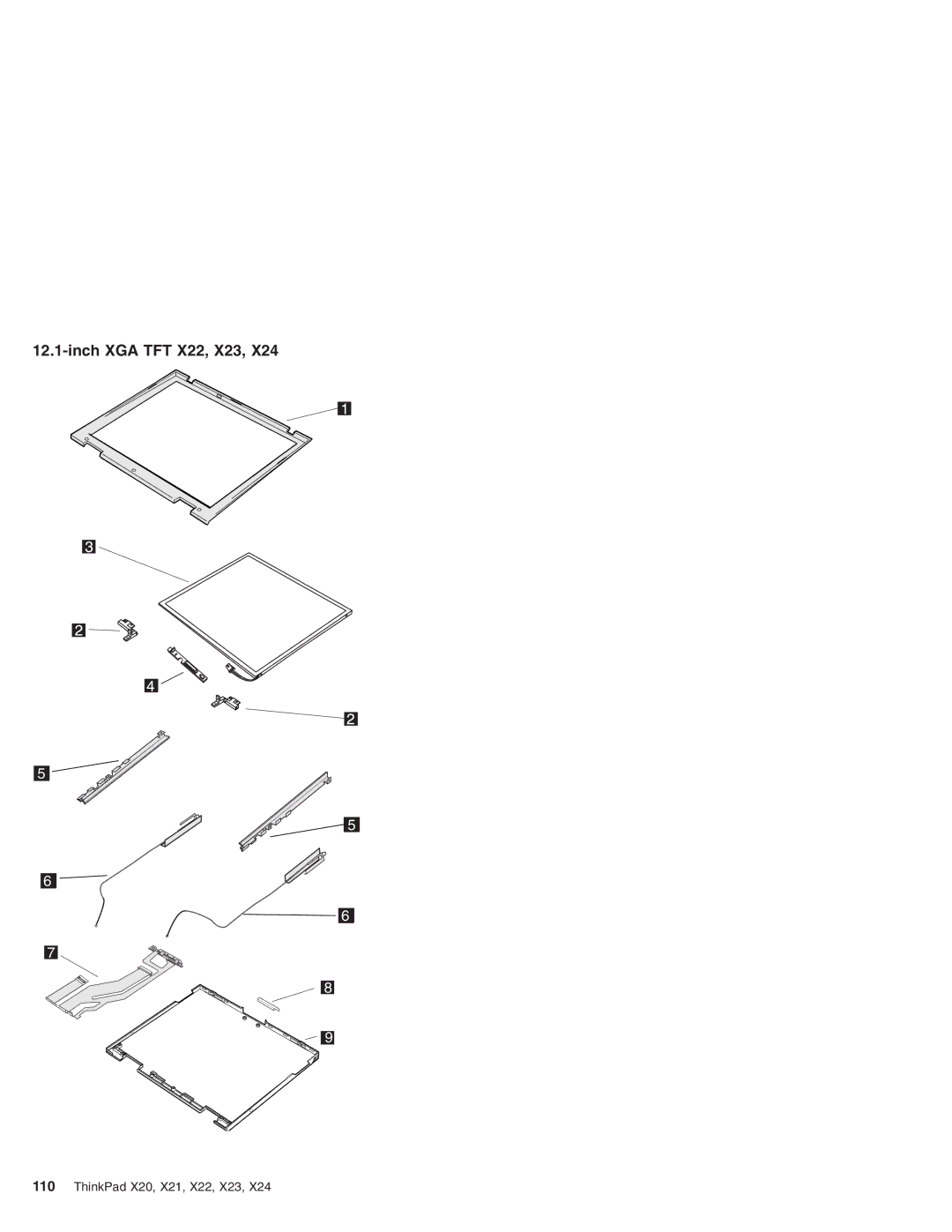 IBM X21, X24, X20 manual Inch XGA TFT X22, X23 