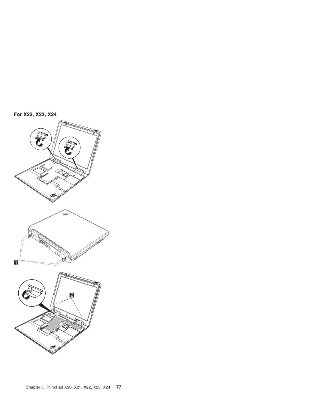 IBM X24, X20, X21 manual For X22, X23 