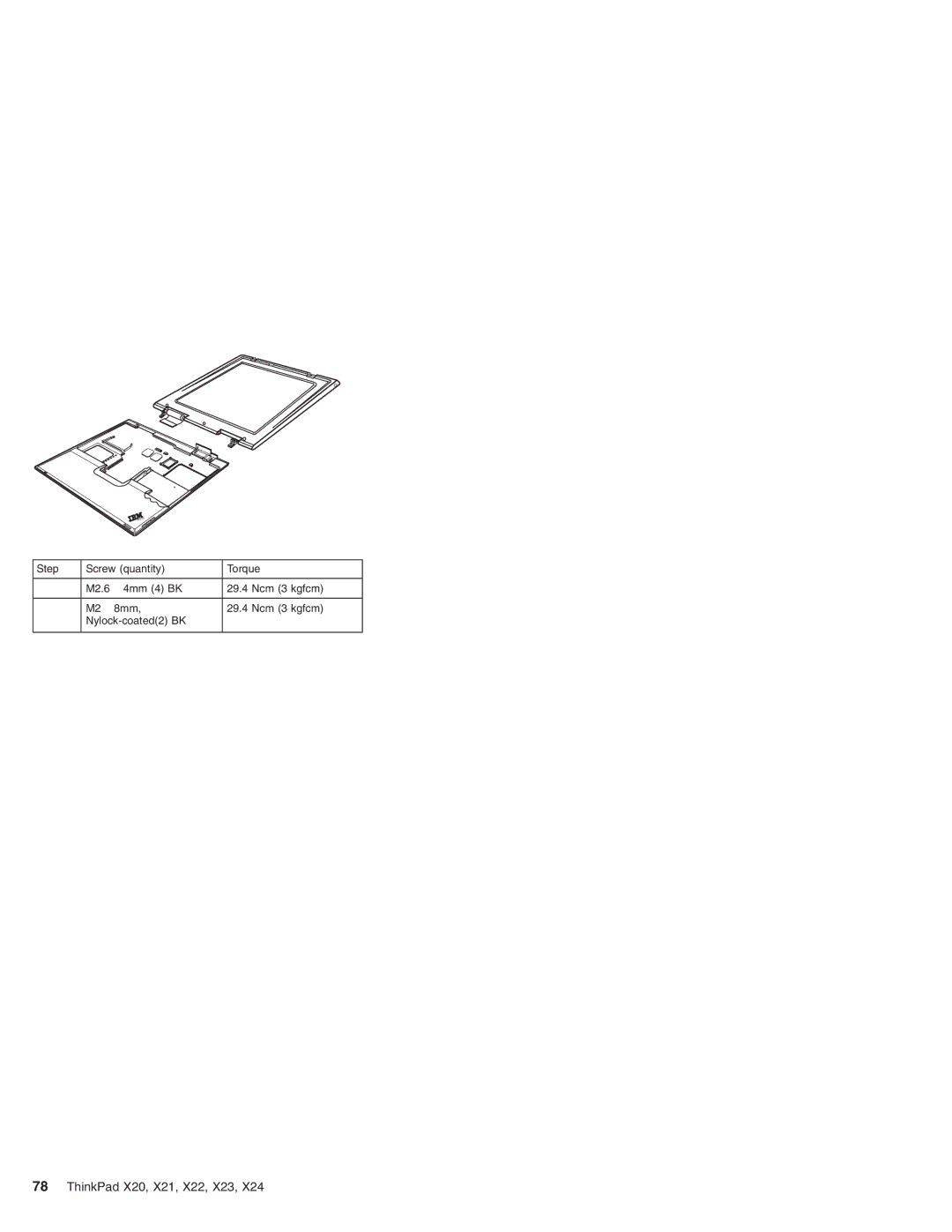 IBM X24 manual ThinkPad X20, X21, X22, X23 