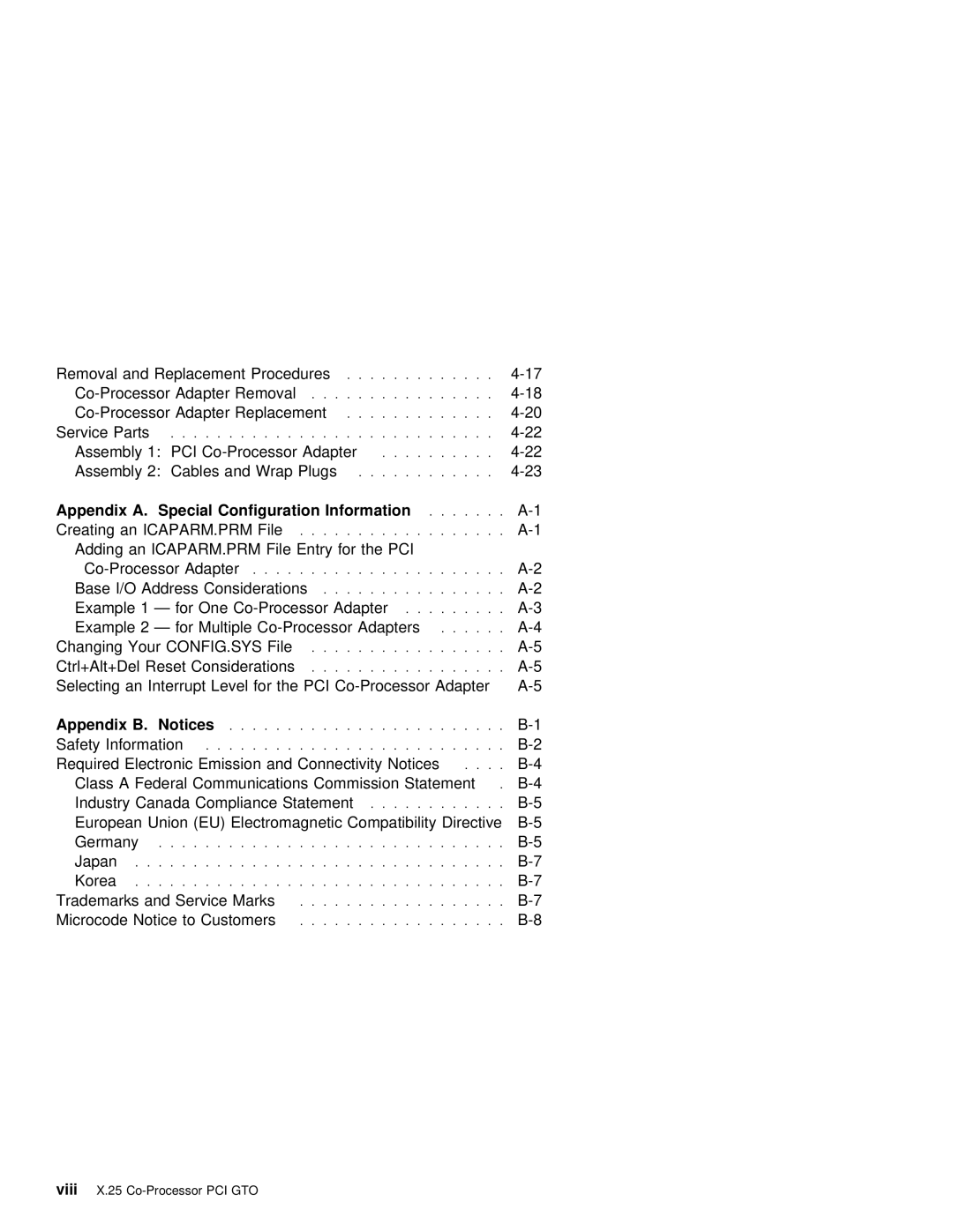 IBM X.25 manual Pci 