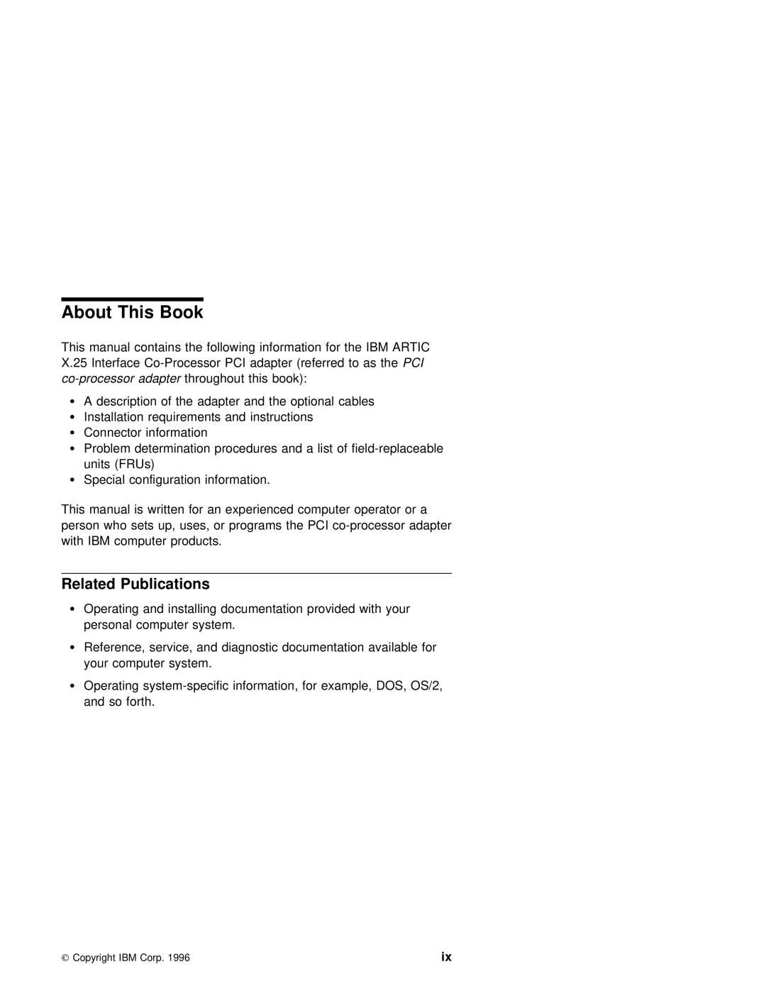 IBM X.25 manual This Book, Related Publications 