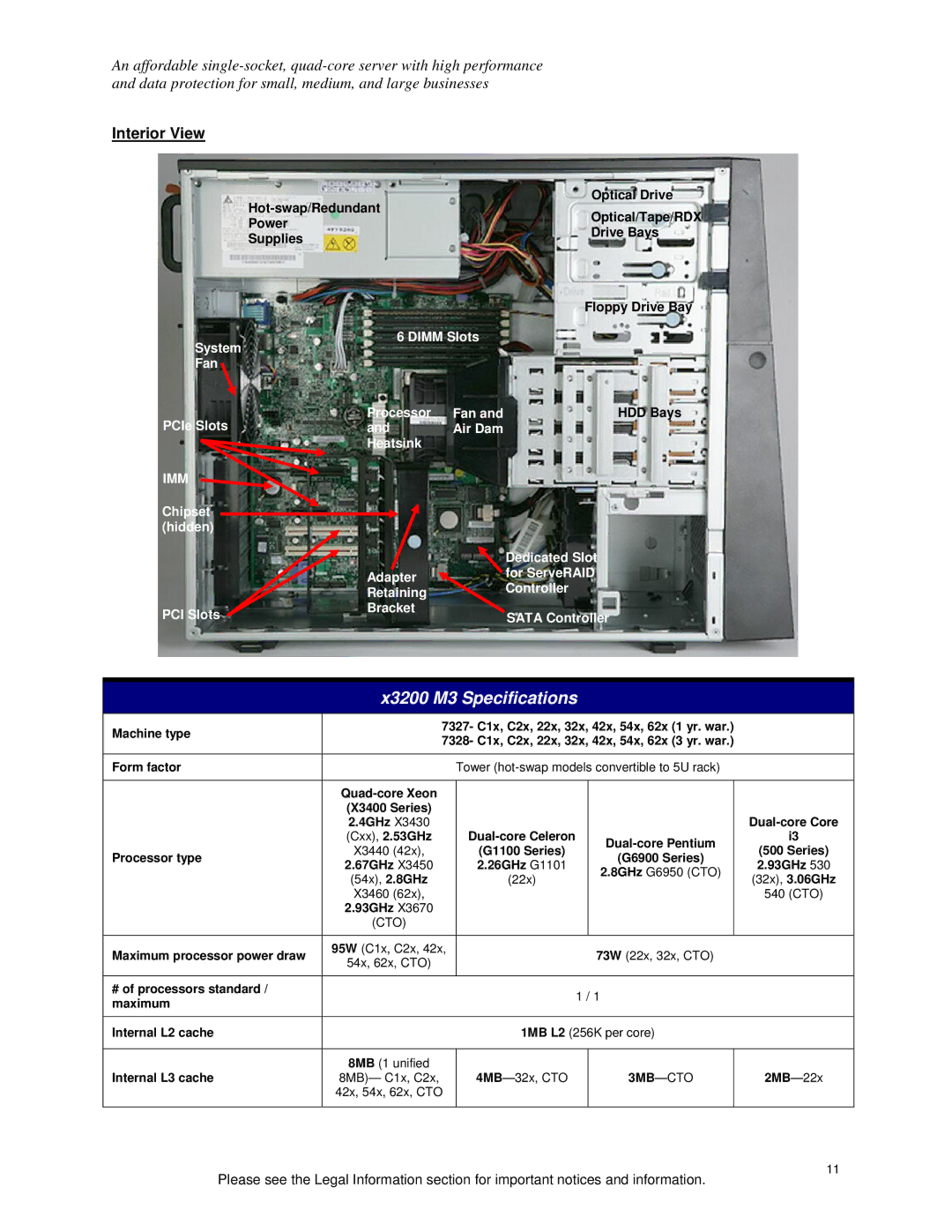 IBM X3200 M3 specifications Cto, 3MB-CTO 