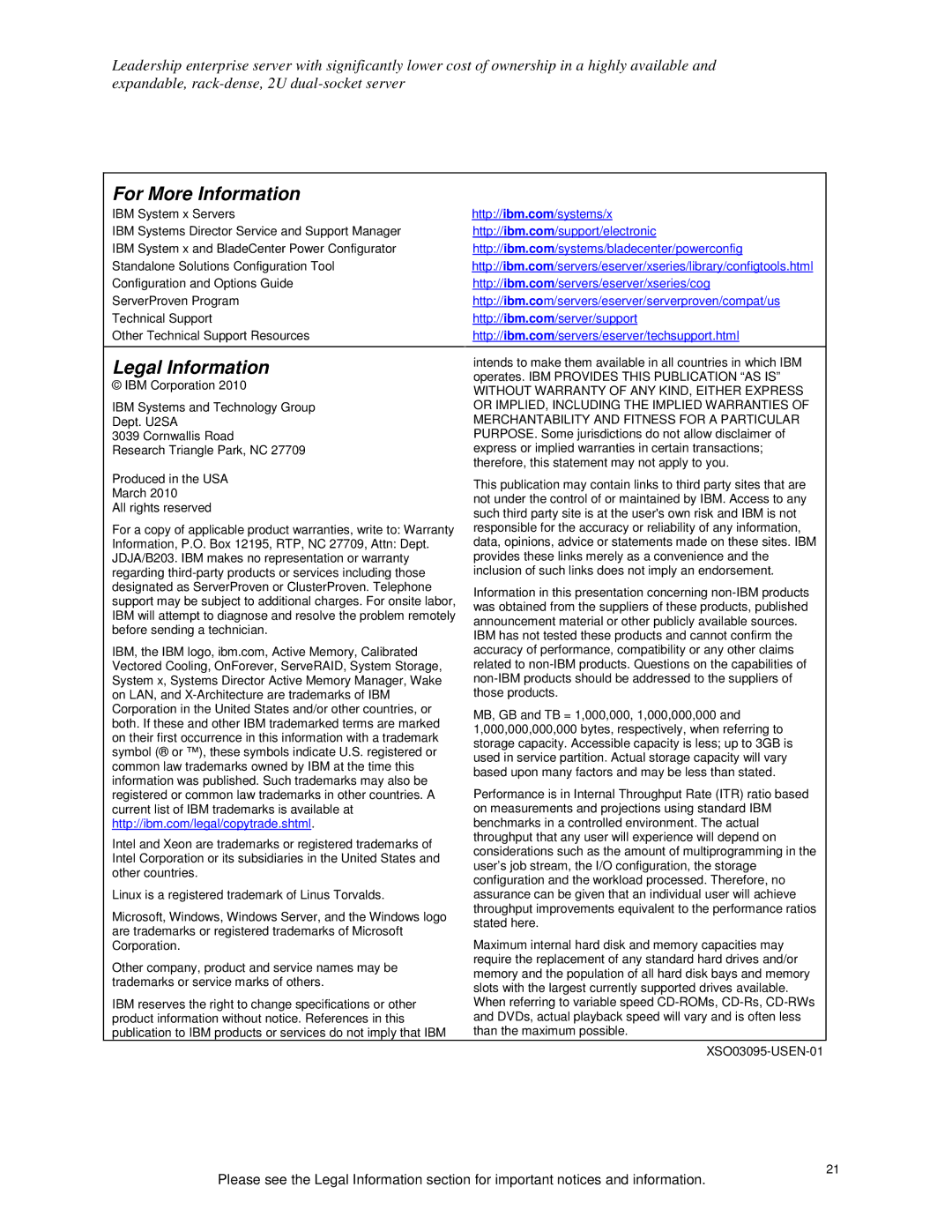 IBM X3650 M3 Operates. IBM Provides this Publication AS is, IBM Corporation, IBM Systems and Technology Group, Dept. U2SA 