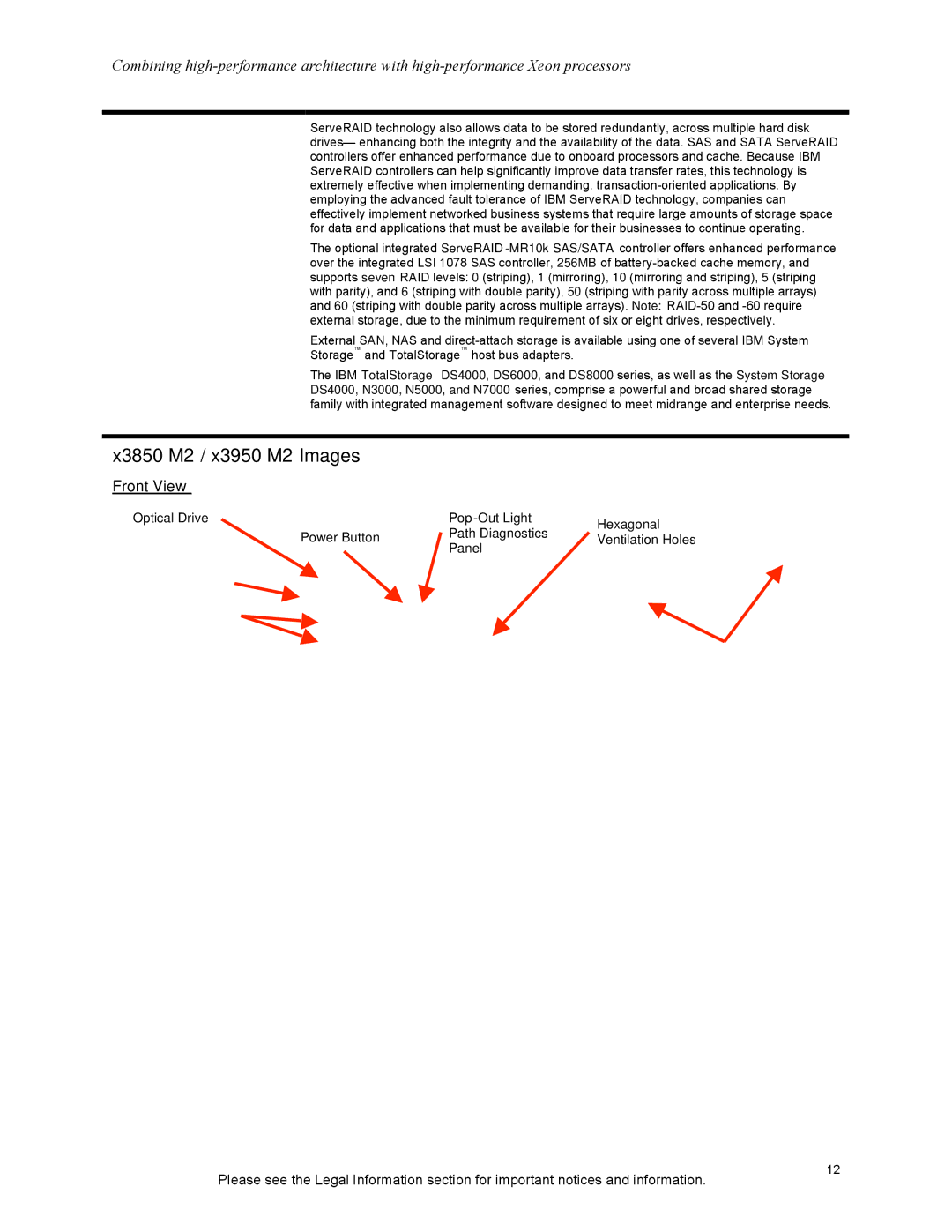 IBM X3950 M2 manual X3850 M2 / x3950 M2 Images, Panel 