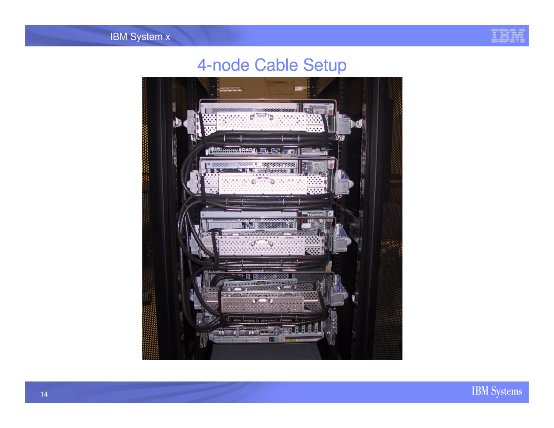 IBM X3950 M2 installation instructions node Cable Setup, IBM System 