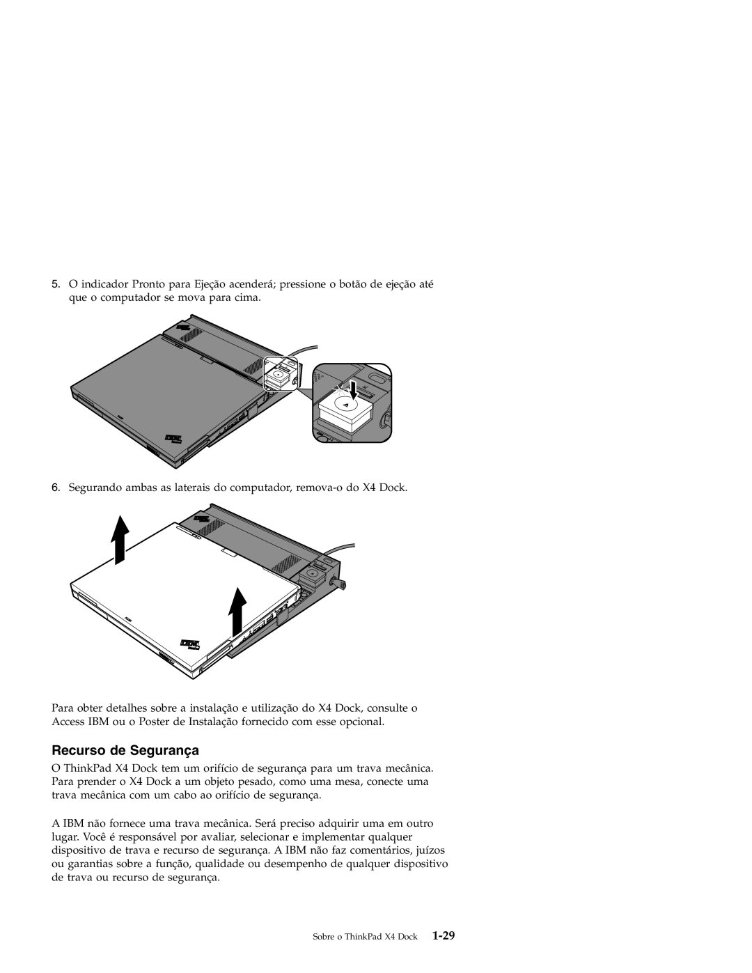 IBM X4 manual Recurso de Segurança 