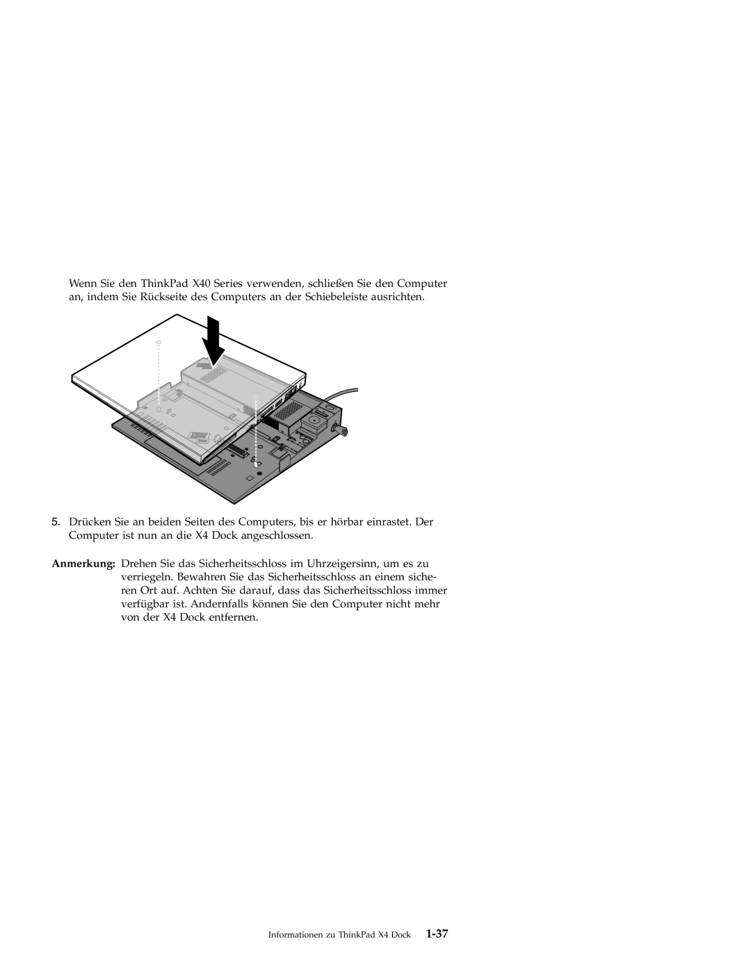 IBM manual Informationen zu ThinkPad X4 Dock 