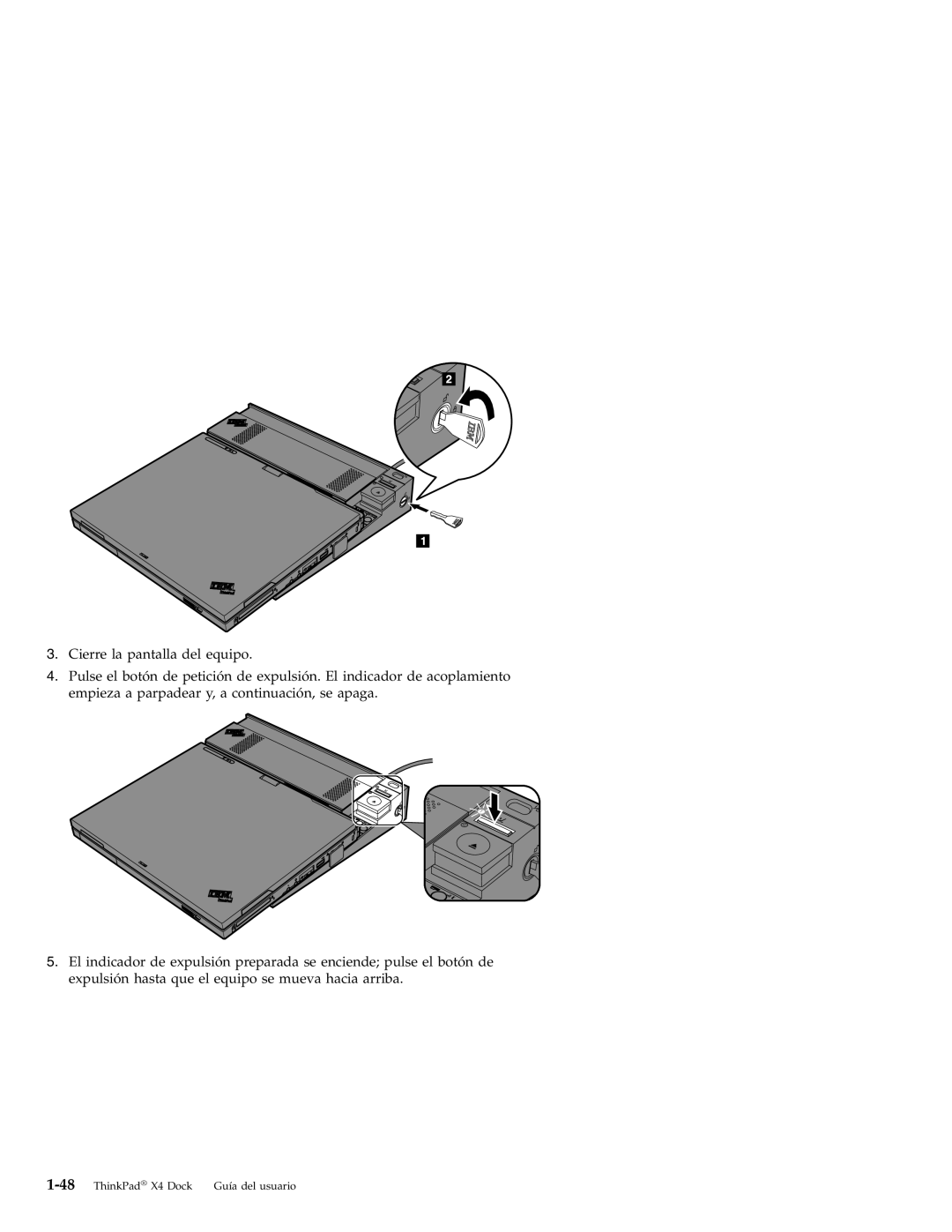 IBM manual 48ThinkPad X4 Dock Guía del usuario 