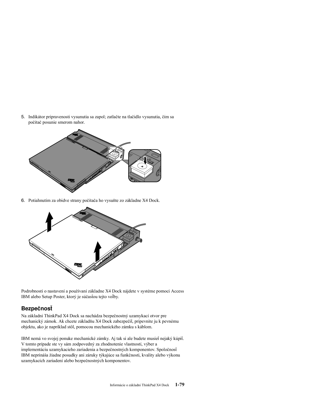 IBM X4 manual Bezpečnosť 