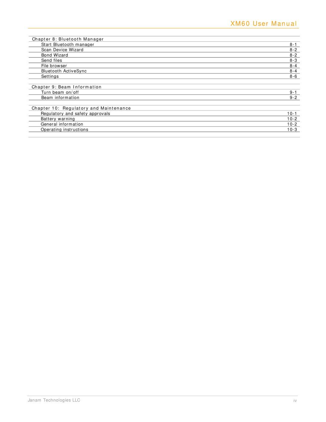 IBM XM60 manual Beam Information 