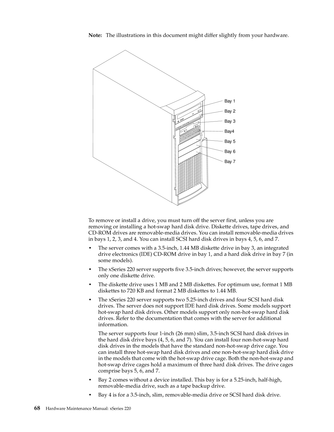 IBM XSERIES 220 manual Bay Bay4 