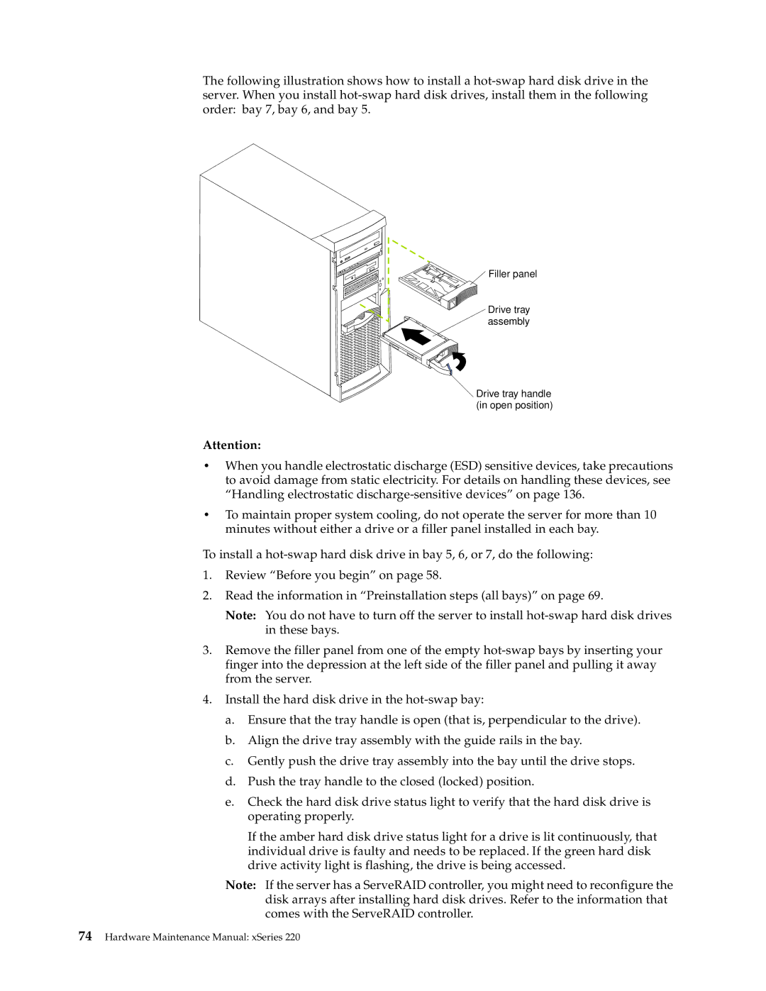 IBM XSERIES 220 manual Hardware Maintenance Manual xSeries 