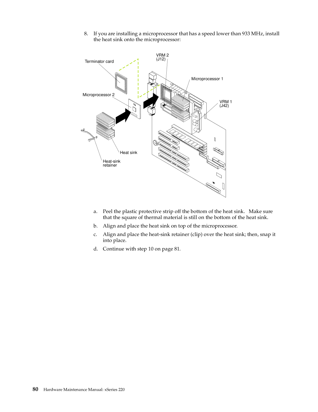 IBM XSERIES 220 manual Hardware Maintenance Manual xSeries 