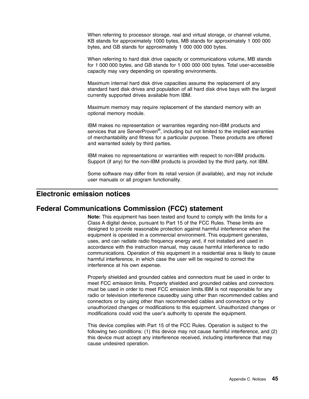 IBM xSeries 235 manual Appendix C. Notices 