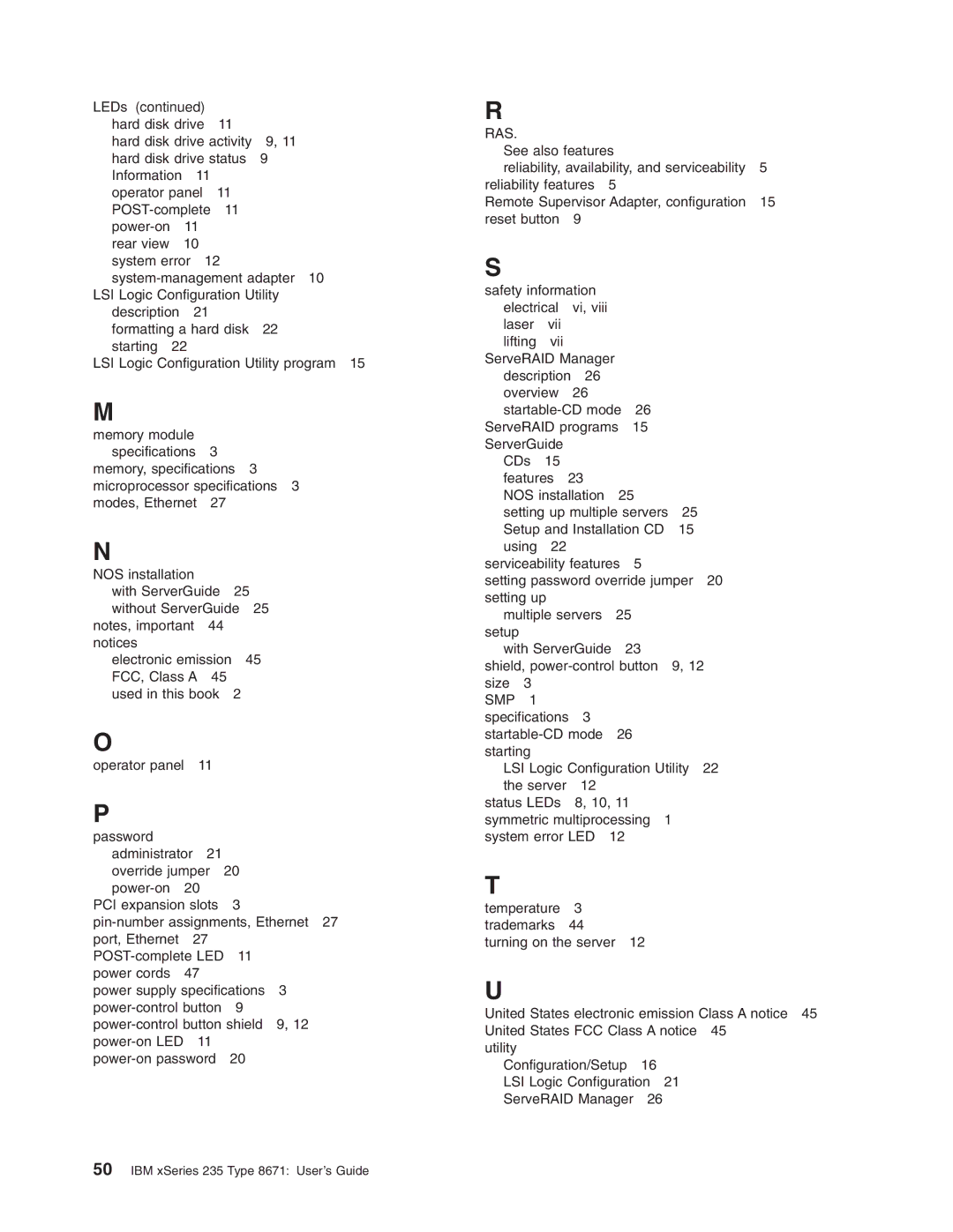 IBM xSeries 235 manual LEDs 