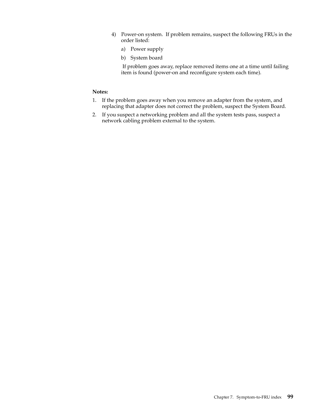 IBM xSeries 330 manual Symptom-to-FRU index 