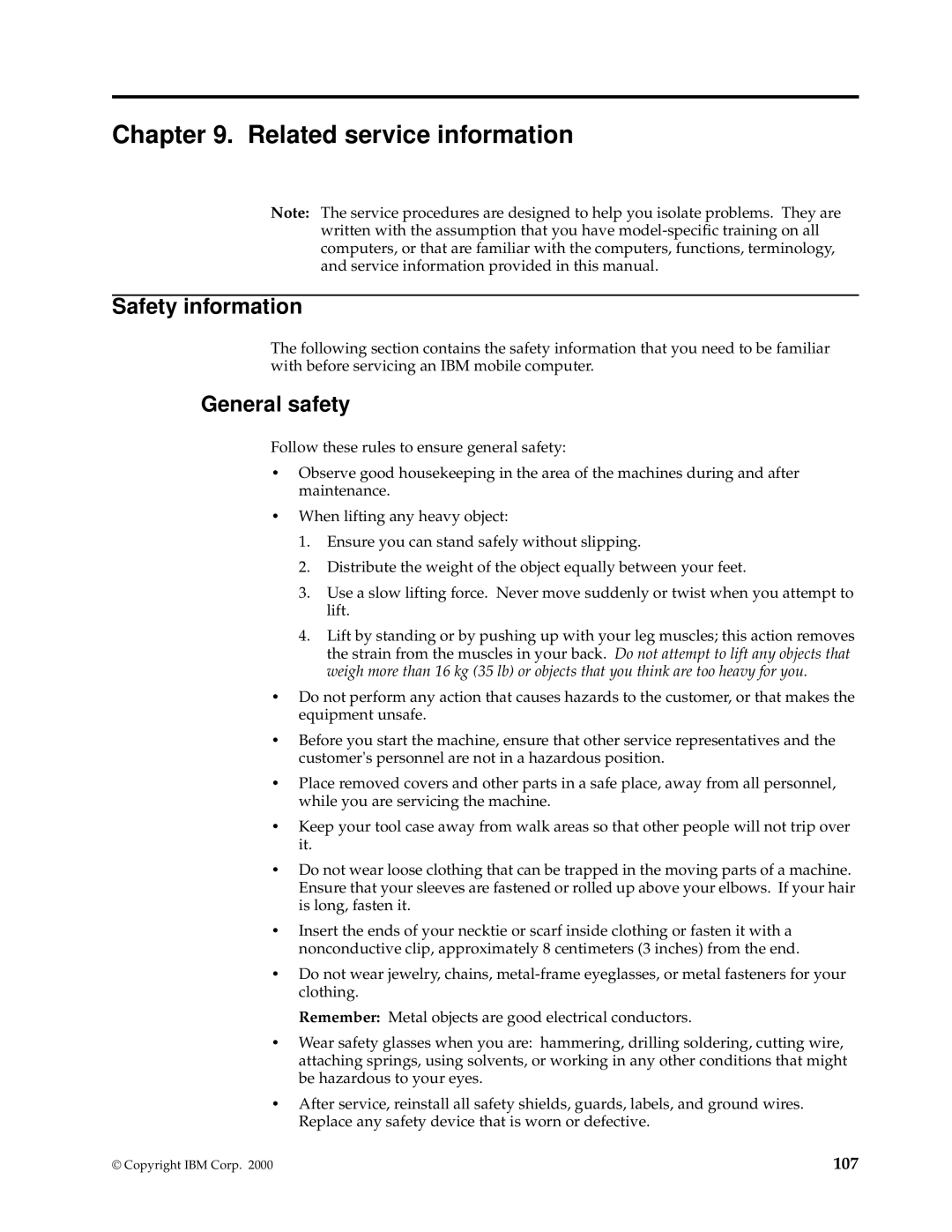 IBM xSeries 330 manual Safety information, General safety 