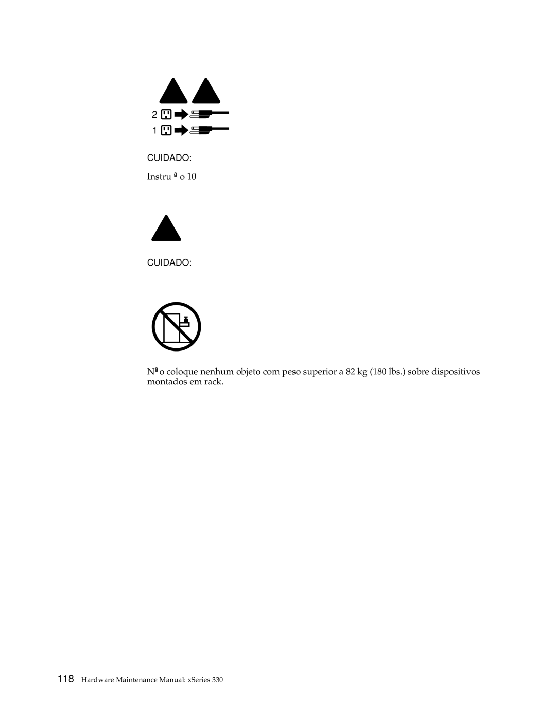 IBM xSeries 330 manual Cuidado 