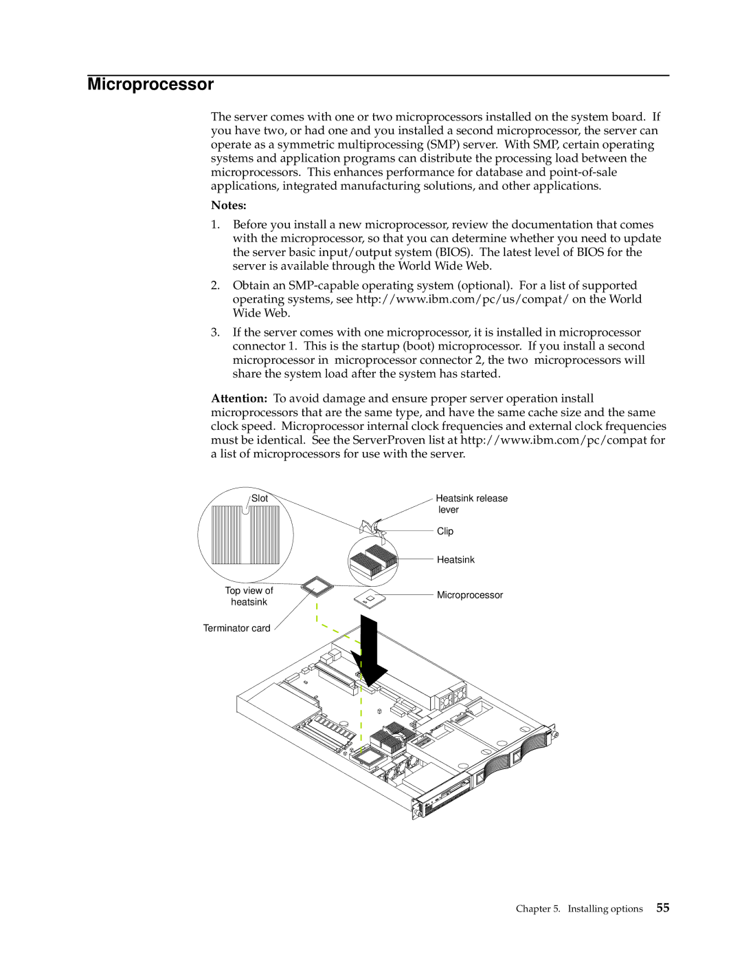 IBM xSeries 330 manual Microprocessor 