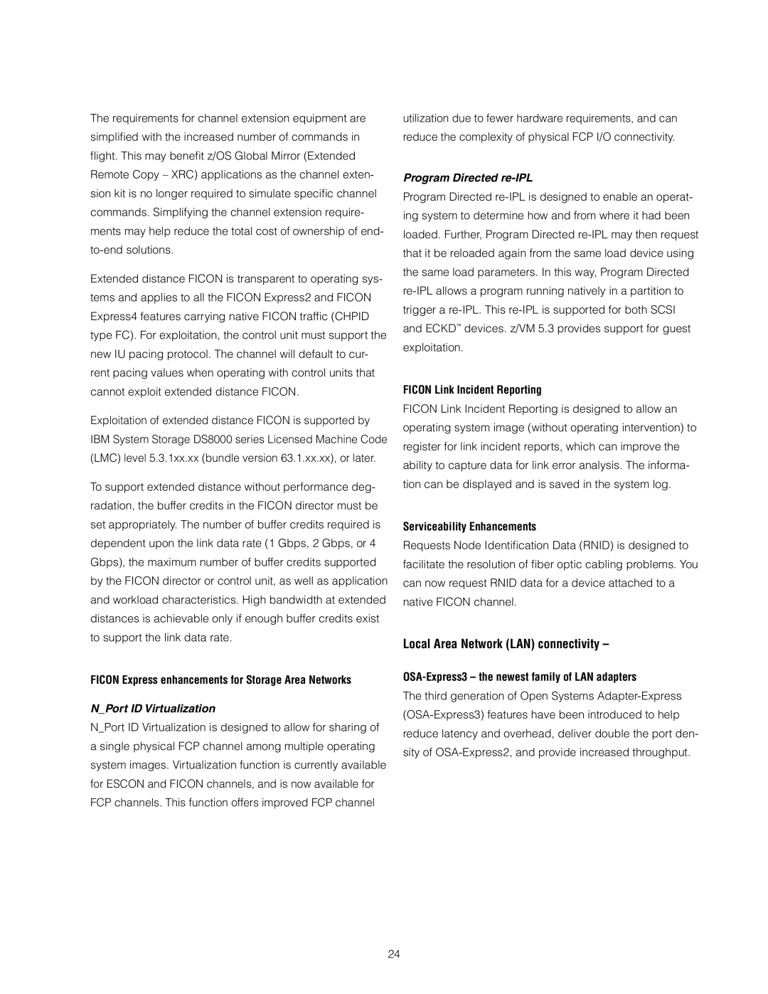 IBM Z10 EC manual NPort ID Virtualization, Program Directed re-IPL 