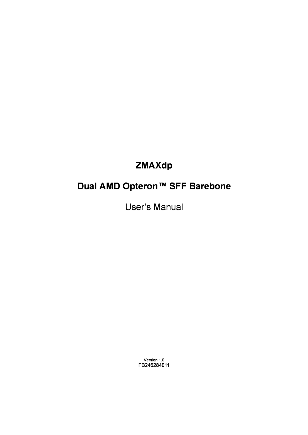 IBM user manual ZMAXdp Dual AMD Opteron SFF Barebone, User’s Manual 