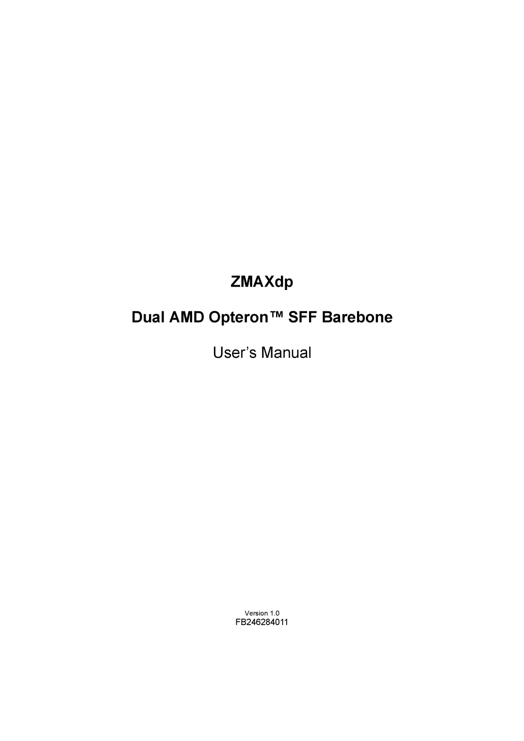 IBM user manual ZMAXdp Dual AMD Opteron SFF Barebone 